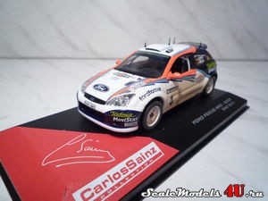 Масштабная модель автомобиля Ford Focus WRC 2002 RAC Rally. Carlos Sainz collection фирмы Altaya (Ixo).