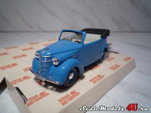 Масштабная модель автомобиля КИМ 10-51 (1940) синий фирмы Наш Автопром.
