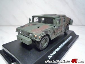 Scale model of Hummer - Humvee closed command car US Army produced by Maxi Car.