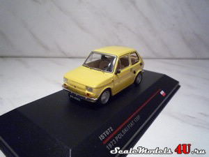 Scale model of Polski Fiat 126P (1973) Light Yellow produced by IST Models.