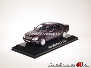 Scale model of Mercedes-Benz S-Class W220 S500 Dark Brown (1999) produced by Maisto.