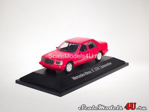 Scale model of Mercedes-Benz E320 W124 Limousine Imperial Red (1993) produced by Herpa.
