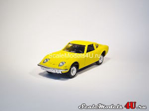 Scale model of Opel GT 1900 Yellow (1968) produced by Gama.