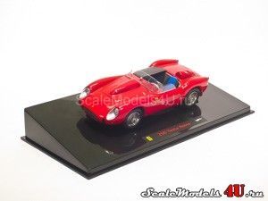 Scale model of Ferrari 250 Testa Rossa Red (1958) produced by Hot Wheels (Mattel).