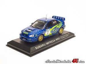 Масштабная модель автомобиля Subaru Impreza WRC New Zealand Rally #7 (P.Solberg - P.Mills 2003) фирмы Altaya (Ixo).