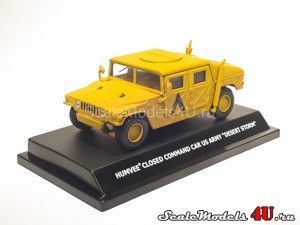 Scale model of Hummer - Humvee closed command car "Desert Storm" produced by Maxi Car.