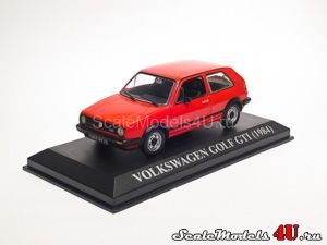 Scale model of Volkswagen Golf II GTI Red (1984) produced by Altaya (Ixo).