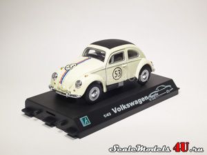 Масштабная модель автомобиля Volkswagen Beetle №53"Herbie rally" фирмы Hongwell/Cararama.