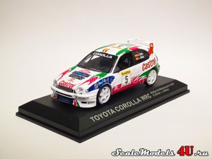 Scale model of Toyota Corolla WRC Rallye de Montecarlo #5 (C.Sainz - L.Moya 1998) produced by Altaya (Ixo).