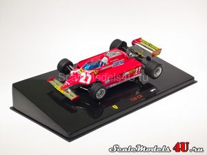 Scale model of Ferrari 126 CK №27 G.Villeneuve (1982) produced by Hot Wheels (Mattel).