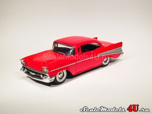Scale model of Chevrolet Bel Air Sport Coupe Red (1957) produced by ERTL.