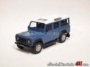 Scale model of Land Rover Defender 110 5-doors Dark Blue produced by Hongwell/Cararama.