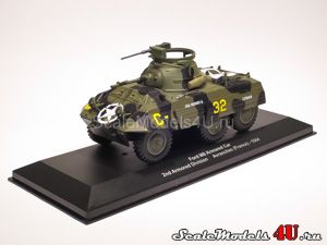 Scale model of Ford M8 Armored Car - 2nd Armored Division - Avranches (France) - 1944 produced by Altaya (Ixo).