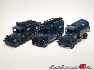 Scale model of Ford Model A Truck - Dennis Bus - Mack Tanker - Royal Air Force Ground Crew Support Set (1940) produced by Lledo.