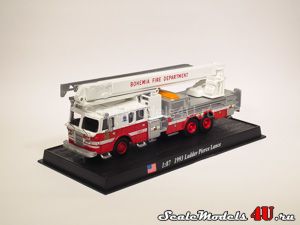 Масштабная модель автомобиля Pierce Lance Ladder - Bohemia Fire Department (USA 1993) фирмы Del Prado.