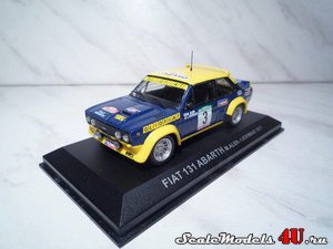Масштабная модель автомобиля Fiat 131 Abarth (1977) фирмы Atlas.