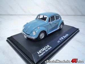 Масштабная модель автомобиля Volkswagen Beetle Hitachi фирмы Hongwell/Cararama.