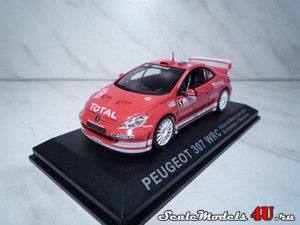Масштабная модель автомобиля Peugeot 307 WRC Rallye de Monte Carlo (2004) фирмы Atlas.