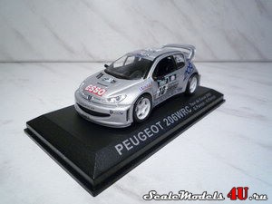 Масштабная модель автомобиля Peugeot 206 WRC (Tour de Corse 2000) фирмы Altaya (Ixo).