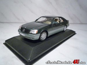 Масштабная модель автомобиля Mercedes-Benz 600 SEC (A) фирмы Minichamps.