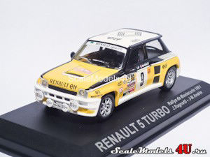 Масштабная модель автомобиля Renault 5 Turbo Rallye de Monte Carlo (J.Ragnotti - J-M.Andrie 1981) фирмы Altaya (Ixo).