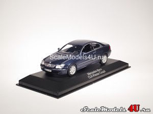 Масштабная модель автомобиля Mercedes-Benz CLK Class Coupe C209 Dark Blue (2003) фирмы Minichamps.