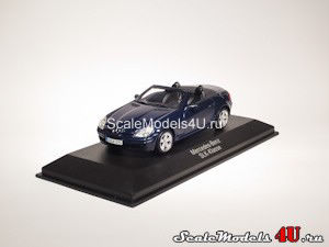 Масштабная модель автомобиля Mercedes-Benz SLK Class R171 Benitoite Blue (2004) фирмы Minichamps.