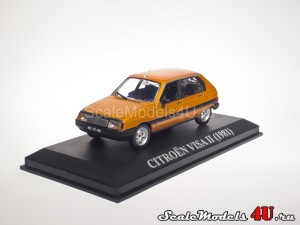 Масштабная модель автомобиля Citroen Visa II (1981) фирмы Altaya.