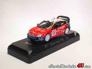 Масштабная модель автомобиля Citroen Xsara WRC Rally Sanremo S.Loeb D.Elena (2003) фирмы Solido 1:43.