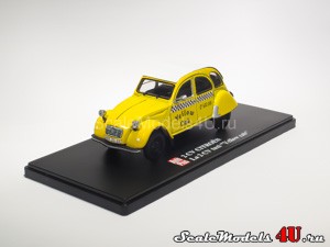 Scale model of Citroen 2CV taxi "Yellow Cab" produced by Eligor.
