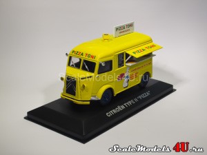Масштабная модель автомобиля Citroen Type H "Pizza Toni" фирмы Altaya.