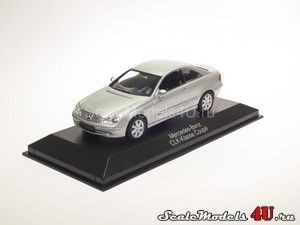 Масштабная модель автомобиля Mercedes-Benz CLK Class Coupe C209 Silver (2003)  фирмы Minichamps.