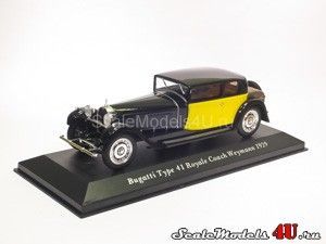 Масштабная модель автомобиля Bugatti Type 41 Royale Coach Weymann (1929) фирмы Altaya (Ixo).