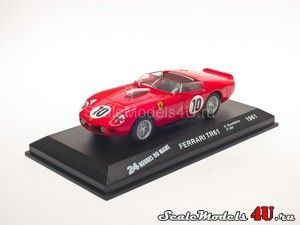 Масштабная модель автомобиля Ferrari TR61 24 Heures du Mans #10 (Gendebien-Hill 1961) фирмы Altaya (Ixo).