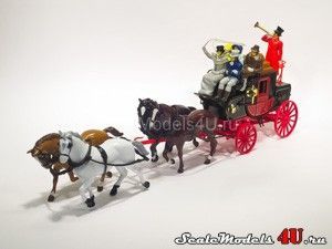 Масштабная модель автомобиля Passenger Coach & Horses (1820) фирмы Matchbox.