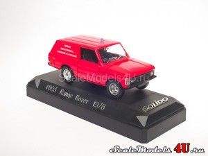 Scale model of Land Rover Range Rover Pompiers (1978) produced by Solido.
