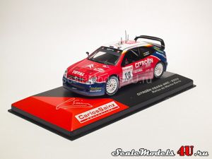 Масштбная модель автомобиля Citroen Xsara WRC Rally Monte-Carlo #19 (C.Sainz - M.Marti 2003) фирмы Altaya (Ixo) 1:43.