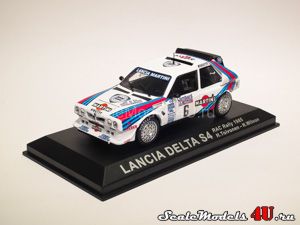 Масштабная модель автомобиля Lancia Delta S4 RAC Rally #6 (H.Toivonen - N.Wilson 1985) фирмы Altaya (Ixo).