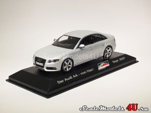 Scale model of Audi A4 B8 Ice Silver (2007) produced by Minichamps.