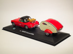MGB Convertible Soft Top Red Trailer with figures