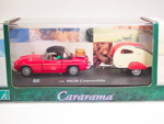 MGB Convertible Soft Top Red Trailer with figures