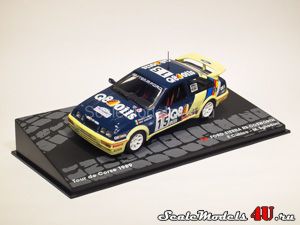 Scale model of Ford Sierra RS Cosworth Tour de Corse #15 (F.Cunico - M.Sghedoni 1989) produced by Altaya (Ixo).