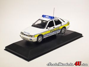 Scale model of Ford Sierra Sapphire Cosworth 4x4 - Devon and Cornwall Constabulary (1990) produced by Vanguards.