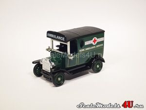 Scale model of Ford Model T Van "Home Ambulance Service" (1912) produced by Lledo.