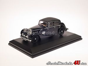 Scale model of Jaguar SS 2.5 Saloon Black (1935) produced by Oxford Diecast.