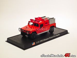 Scale model of Hummer H1 Forest Fire Engine (USA 1992) produced by Del Prado.